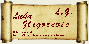 Luka Gligorević vizit kartica
